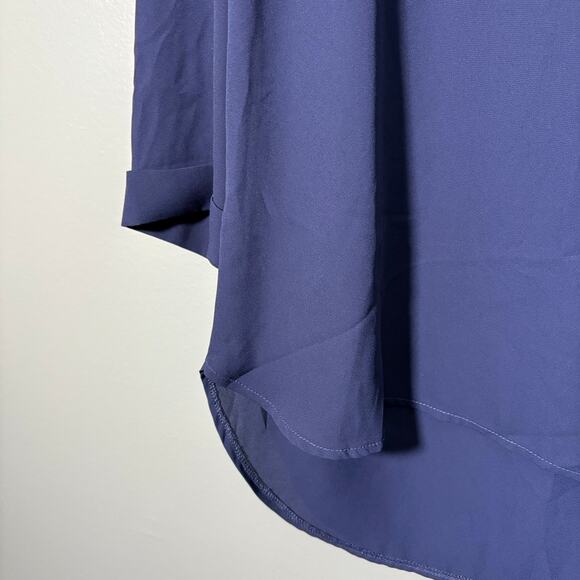 W5 Women's Blue Minimalist Raglan Sleeve Blouse - Size Medium - Corpcore Top - Picture 3 of 7